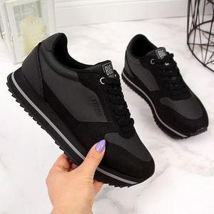Big Star Buty sportowe damskie na platformie czarne Big Star II274217 40 1