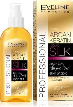 Eveline Argan & Keratin Liquid Silk Olejek do włosów 8w1 150 ml 1