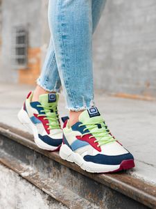 Ombre Buty męskie sneakersy T368 - czerwone/granatowe 40 7