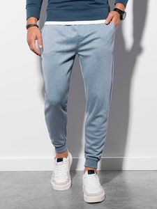 Ombre Spodnie męskie dresowe joggery P991 - niebieskie XXL 1