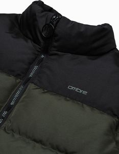 Ombre Bezrękawnik męski pikowany V36 - khaki XS/S 4