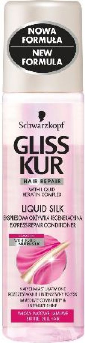 Schwarzkopf Gliss Kur Liquid Silk Gloss Ekspresowa Odżywka spray TOP 200 ml 1