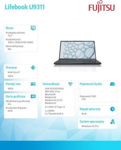 Laptop Fujitsu Lifebook U9311 (PCK:U9311MF7AMPL) 4