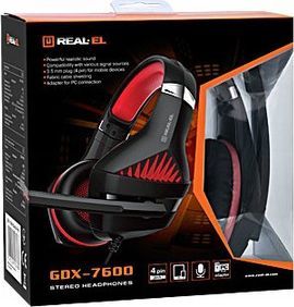 Słuchawki Real-El GDX-7600 Czarne (EL124100028) 2