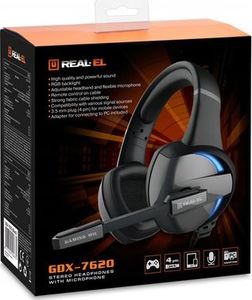 Słuchawki Real-El GDX-7620 Czarne (EL124100045) 2