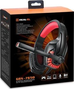 Słuchawki Real-El GDX-7650 Czarne (EL124100043) 2