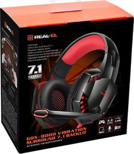 Słuchawki Real-El GDX-8000 Czarne (EL124100017) 2