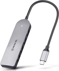 HUB USB Real-El 4x USB-A 3.0 4