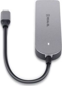 HUB USB Real-El 4x USB-A 3.0 5