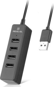 HUB USB Real-El 4x USB-A 2.0 3
