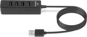 HUB USB Real-El 4x USB-A 2.0 5