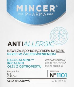 Mincer Pharma Anti Allergic Krem nawilżająco-kojący na dzień do cery wrażliwej, 50ml 1