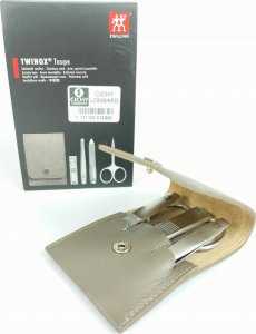 Zwilling Zwilling TWINOX Neat's leather case, taupe, 4 pc 3