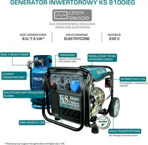 Agregat Könner & Söhnen KS8100iEG 8000 W 1-fazowy 11