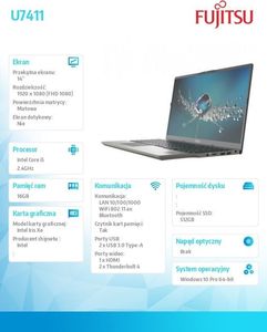 Laptop Fujitsu LifeBook U7411 (PCK:U7411MP5EMPL) 3