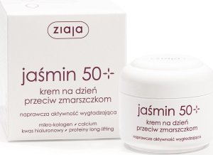 Ziaja Seria Jaśminowa Jaśmin w kremie przeciw zmarszczkom 50+ na dzień 50 ml 1