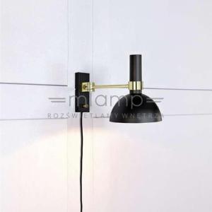 Kinkiet Markslojd Kinkiet lampa ścienna Markslojd Larry 1x60W E27 czarny / złoty 106970 2