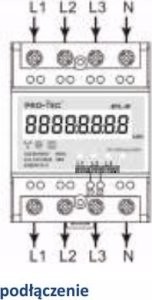 Protec Licznik energii elektrycznej Pro-Tec 3F cyfrowy MID BYL-3F 0,5-10(100)A 4200300 2