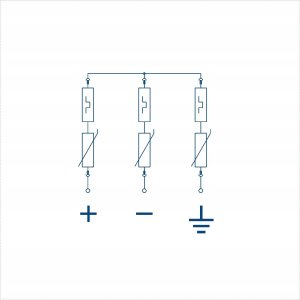Protec Warystorowy ogranicznik przepięć do instalacji fotowoltaicznych typu 2- BY1-C/3 FW10 3224030 Protec 2