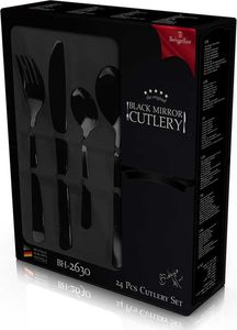 Berlinger Haus Sztućce 24 Elem. Berlinger Haus Bh-2630 Czarne Lustrzane 2