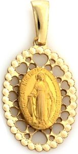 Lovrin Złoty owalny medalik 333 Matka Boska z ażurem 0,68g 1