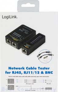 LogiLink Tester kabli RJ11/RJ12/RJ45/BNC (WZ0015) 7