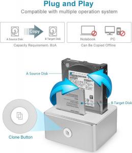 Stacja dokująca Unitek 2.5"/3.5" SATA - USB 3.2 Gen 1 (Y-3026) 4