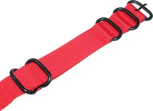 Tekla Czerwony nylonowy pasek do zegarka 22 mm Tekla NS8.22 Zulu 2