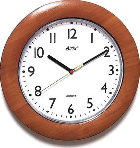 Atrix Drewnopodobny zegar ścienny Atrix T1217C cichy 27 cm 1