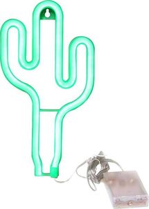 Lampa stołowa Aptel ZD79 LAMPA NEONOWA LED ŚCIENNA USB KAKTUS ZIELONA 2