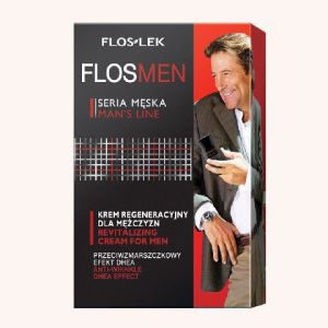 Floslek FlosMen Przeciwzmarszczkowy krem regeneracyjny efekt DHEA 50 ml 1