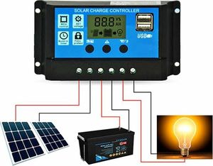 Aptel AG676C Regulator ŁAdowania Paneli Słonecznych Solarnych 12V 24V 6