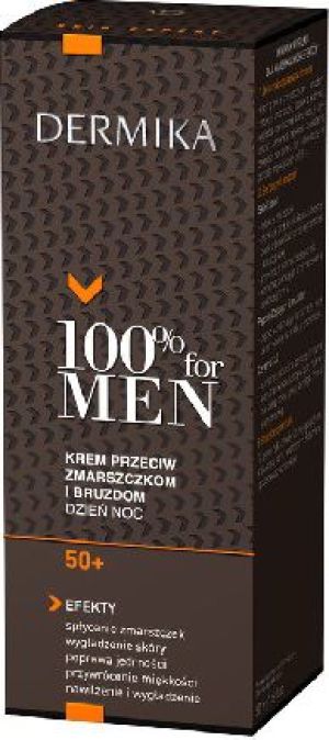 Dermika 100% for Men Krem 50+ przeciw zmarszczkom i bruzdom na dzień i noc 50ml 1