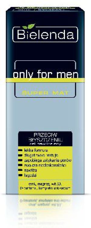 Bielenda only for men SUPER MAT Żel nawilżający przeciw błyszczeniu się skóry 50ml 1