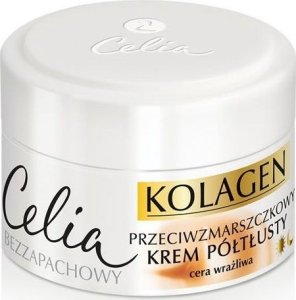 Celia Seria kolagenowa Bezzapachowy krem półtłusty przeciw zmarszczkom do cery wrażliwej 50 ml 1