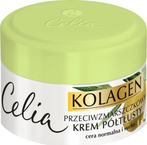 Celia Seria kolagenowa Krem półtłusty przeciw zmarszczkom cera normalna i sucha Oliwka 50 ml 1