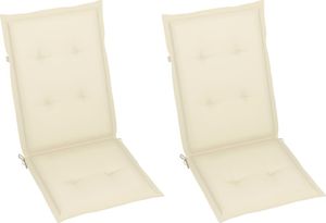 vidaXL Rozkładane krzesła ogrodowe z poduszkami, 2 szt., lita akacja 5