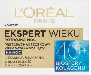 L’Oreal Paris Ekspert Wieku 40+ Krem wygładzający na noc 50ml 1