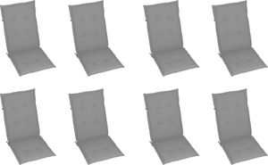 vidaXL Składane krzesła ogrodowe z poduszkami, 8 szt., drewno akacjowe 6