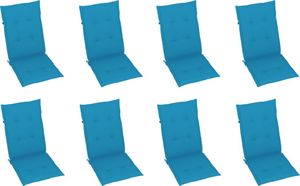 vidaXL Składane krzesła ogrodowe z poduszkami, 8 szt., drewno akacjowe 6