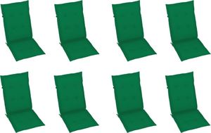 vidaXL Składane krzesła ogrodowe z poduszkami, 8 szt., drewno akacjowe 6