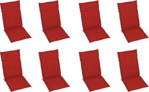 vidaXL Składane krzesła ogrodowe z poduszkami, 8 szt., drewno akacjowe 6