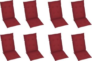 vidaXL Składane krzesła ogrodowe z poduszkami, 8 szt., drewno akacjowe 6