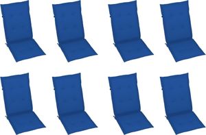 vidaXL Składane krzesła ogrodowe z poduszkami, 8 szt., drewno akacjowe 6