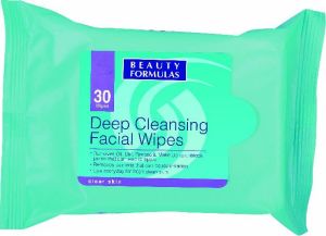 Beauty Formulas Skin Care Głęboko oczyszczające chusteczki do twarzy 1
