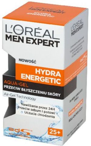 L’Oreal Paris Men Expert Hydra Energetic Aqua Gel przeciw błyszczeniu skóry 25+ 50ml 1