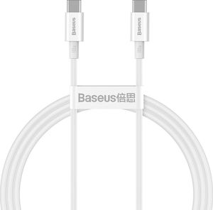 Kabel USB Baseus USB-C - USB-C 1 m Biały (BSU2849WHT) 1
