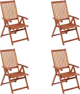 vidaXL Składane krzesła ogrodowe, 4 szt., lite drewno akacjowe 1