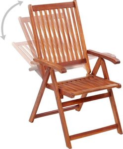 vidaXL Składane krzesła ogrodowe, 4 szt., lite drewno akacjowe 4