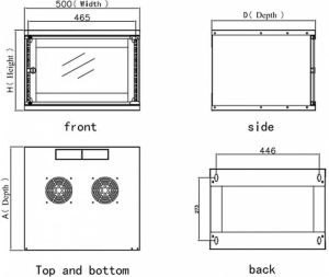 Szafa Techly Szafka Wisząca RACK ECO 19 6U/320mm Zmontowana Szara (22212) 4